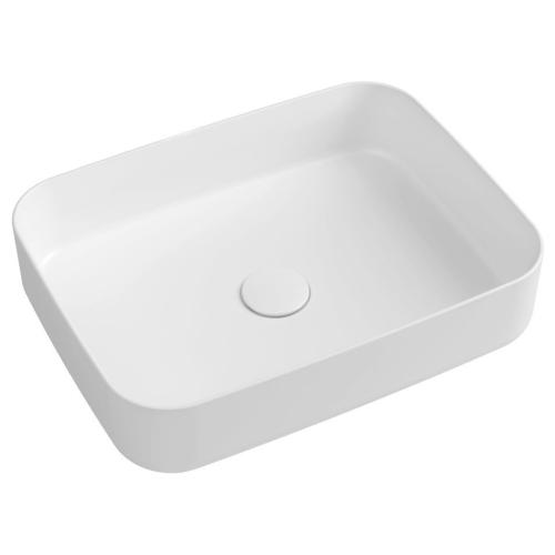 INFINITY RECTANGLE umywalka ceramiczna nablatowa 50x36 cm, biała 10NF65050
