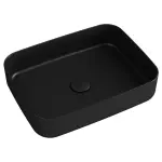 INFINITY RECTANGLE umywalka ceramiczna nablatowa 50x36 cm, czarny mat 10NF65050-2N