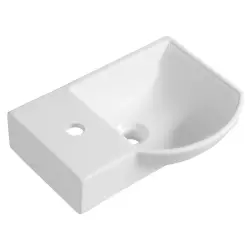 LITOS umywalka ceramiczna 45x32 cm, lewa, biała 4779