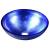 MURANO BLU Umywalka nablatowa okrągła szklana niebieska ⌀ 40x14 cm AL5318-65