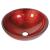 MURANO ROSSO Umywalka nablatowa okrągła szklana czerwona ⌀ 40x14 cm AL5318-63