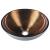 MURANO WENGE Umywalka nablatowa okrągła szklana miedź/srebrny ⌀ 40x14 cm AL5318-66