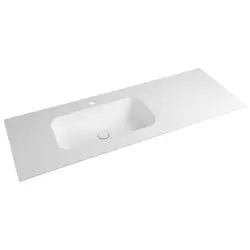 ARUBA umywalka lewa, 170x51,5 cm, Rockstone biały mat AR170-B1L
