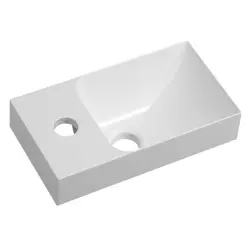 PICCOLINO umywalka kompozytowa, 30,8x10x17cm, bateria z lewej strony, biały PK300 