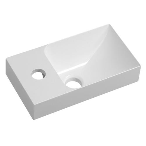 PICCOLINO umywalka kompozytowa, 30,8x10x17cm, bateria z lewej strony, biały PK300