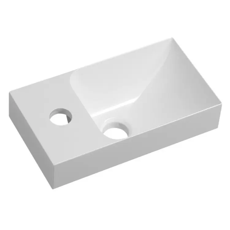 PICCOLINO umywalka kompozytowa, 30,8x10x17cm, bateria z lewej strony, biały PK300