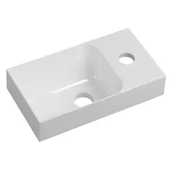 PICCOLINO umywalka kompozytowa, 30,8x10x17cm, bateria z prawej strony, biały PK305