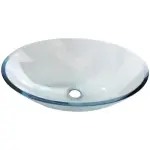 PURE Umywalka szklana, owalna 52x37,5x13,5 cm 2501-12