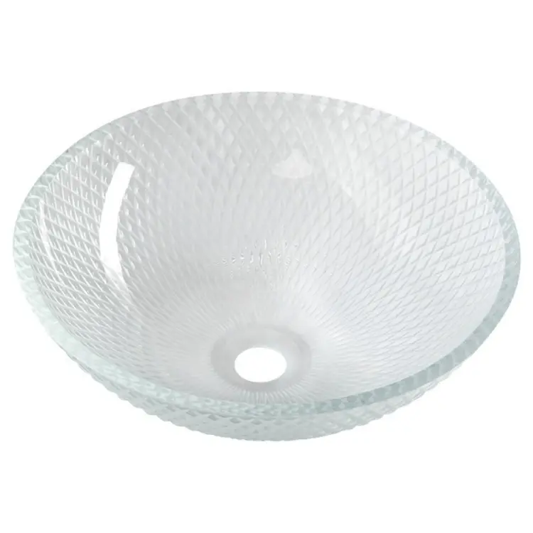 PUKETA umywalka szklana, średnica 42 cm, przezroczysta TY165