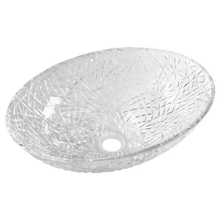 PURUS umywalka szklana 50x36 cm, przezroczysta TY305CL