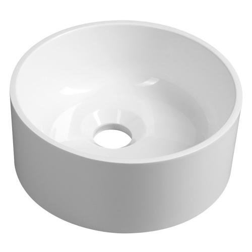 SANNA umywalka kompozytowa nablatowa, okrągła 25 cm, biały SA250