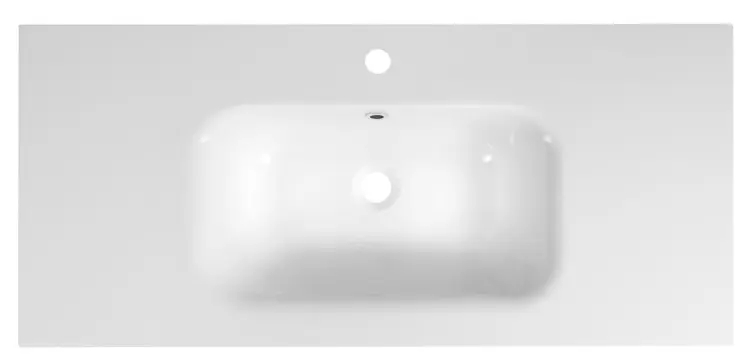 SIDRA umywalka kompozytowa 101x46 cm, biała SD101 z góry