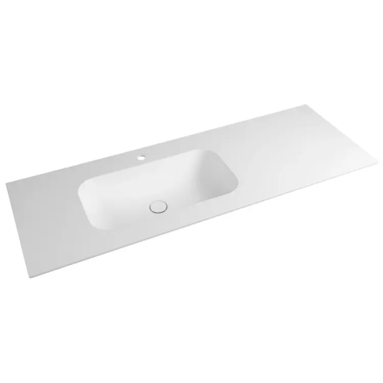 ARUBA umywalka lewa, 200x51,5 cm, Rockstone biały mat AR200-B1L