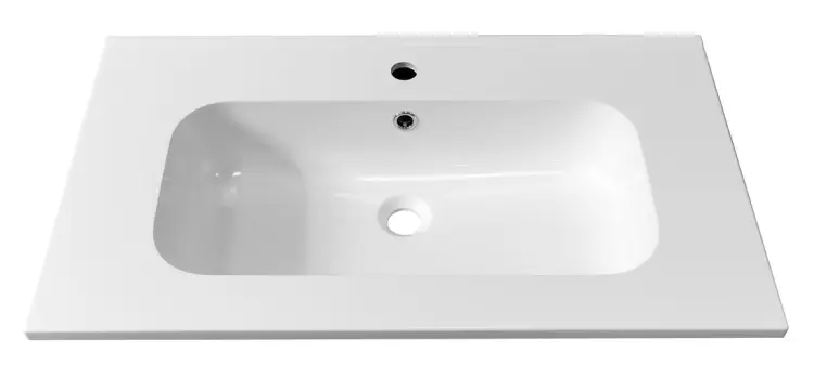SIDRA umywalka kompozytowa 81x46 cm, biała SD081 z góry
