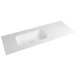 ARUBA umywalka prawa, 140x51,5 cm, Rockstone biały mat AR140-B1R