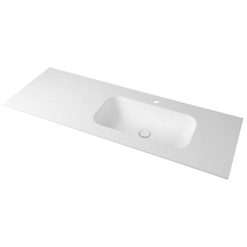 ARUBA umywalka prawa, 150x51,5 cm, Rockstone biały mat AR150-B1R