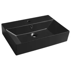 SISTEMA umywalka ceramiczna 60x42cm, czarny mat 10SF50060-2N