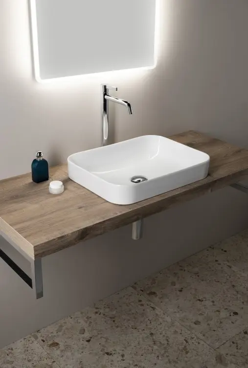 SOTT AQUA Umywalka ceramiczna 50x38cm, biała 10SQ51050 wizualizacja
