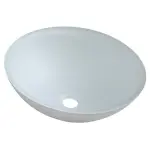 TELICA umywalka szklana, średnica 42 cm, biała TY181W