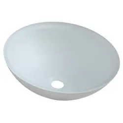 TELICA umywalka szklana, średnica 42 cm, biała TY181W