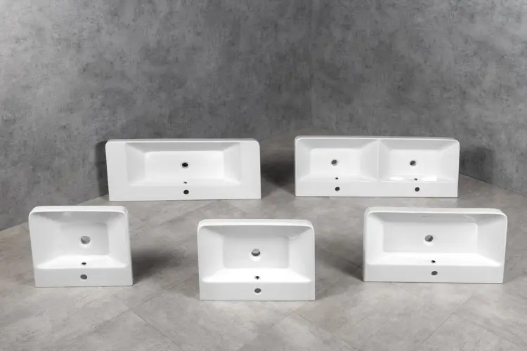 THALIE umywalka meblowa prostokątna ceramiczna 105x46 TH11105 zestaw