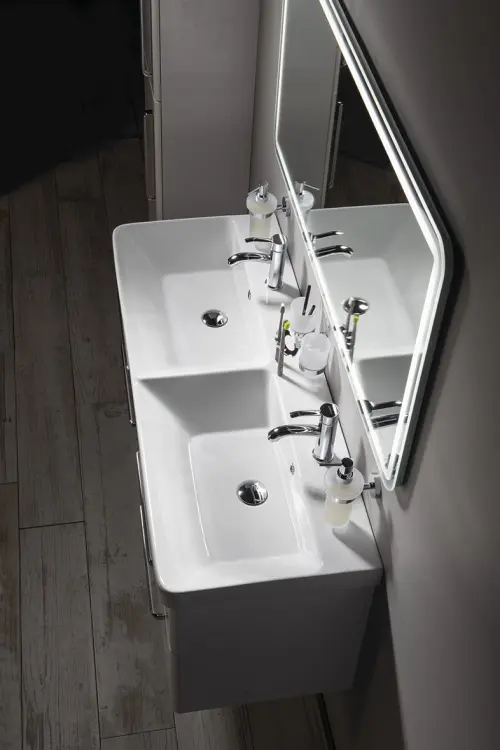 THALIE umywalka meblowa podwójna ceramiczna 120x46 TH11120 z góry