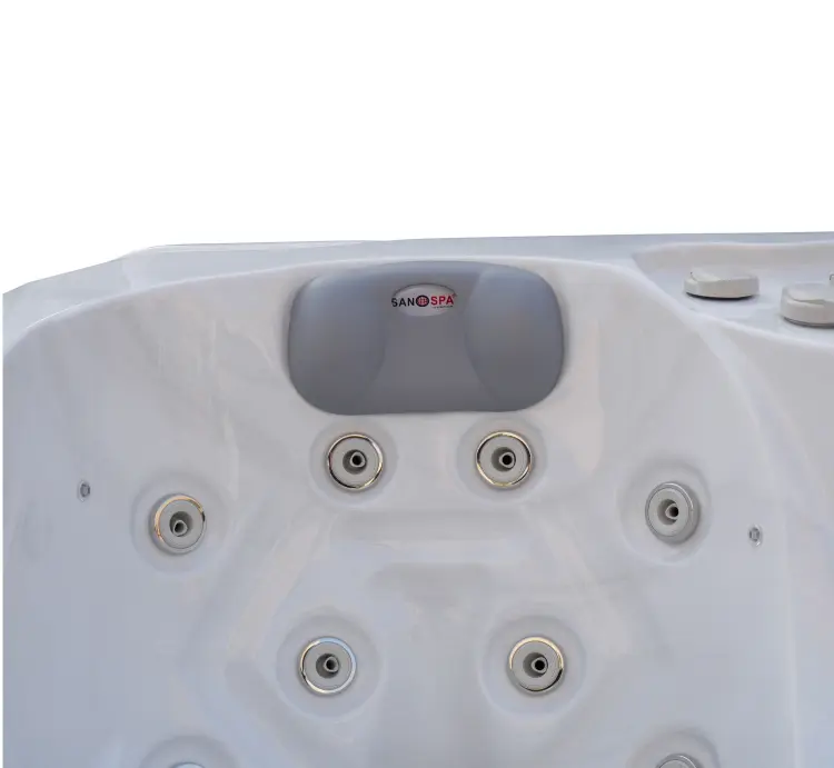 Basen ogrodowy zewnętrzny 3 osobowy JACUZZI - MAURITIUS, z pokrywą i schodkami biały marmur SPA18