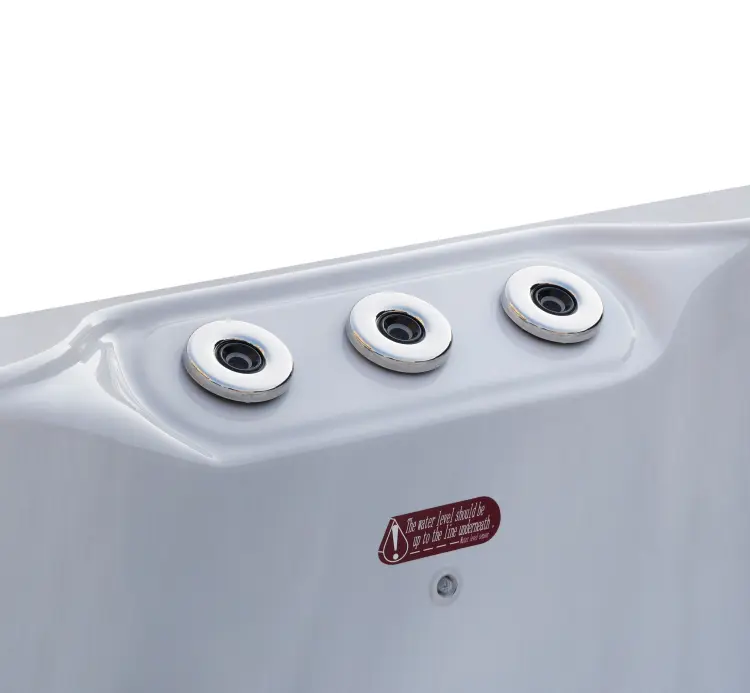 Basen ogrodowy zewnętrzny 3 osobowy JACUZZI - MAURITIUS, z pokrywą i schodkami biały marmur SPA18