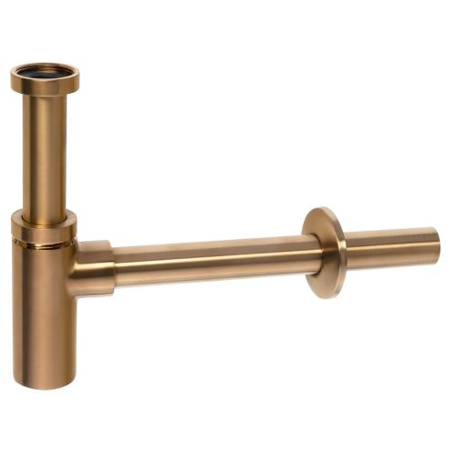 Syfon umywalkowy 5/4", odpływ 32mm, miedź mat SI521