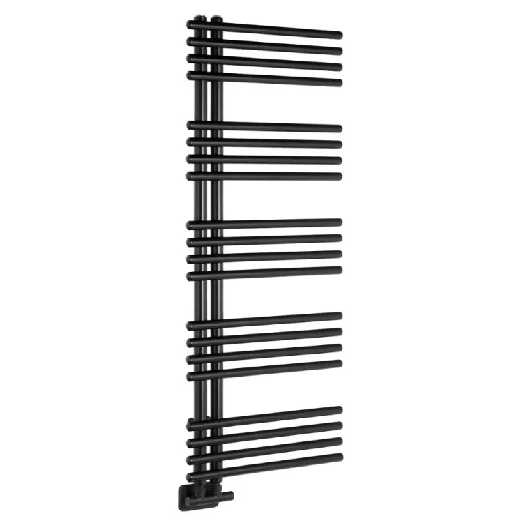 NYMPHA grzejnik łazienkowy 500x1250 mm 518W czarny mat LLN125B