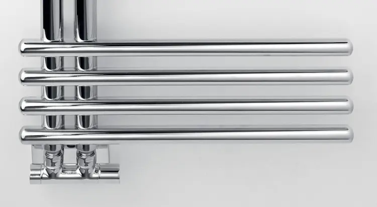 NYMPHA grzejnik łazienkowy 500x1520 mm 419W chrom LLN152 podłączenie