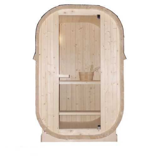 LINDHOLM Sauna zewnętrzna ogrodowa 1- 2 osobowa sucha Fińska w kształcie beczki świerk F60120