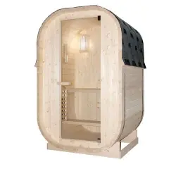 LINDHOLM  Sauna zewnętrzna ogrodowa 1- 2 osobowa sucha Fińska w kształcie beczki świerk F60120