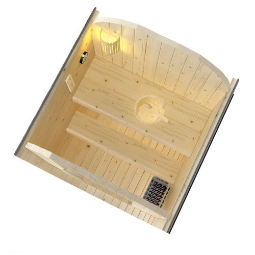 LINDHOLM Sauna zewnętrzna ogrodowa 1- 2 osobowa sucha Fińska w kształcie beczki świerk F60120