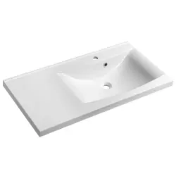 LUCIOLA  umywalka kompozytowa 90x48cm, biała, prawa  50094