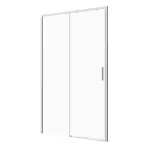 Drzwi prysznicowe przesuwne 140x200 cm chrom SLS140