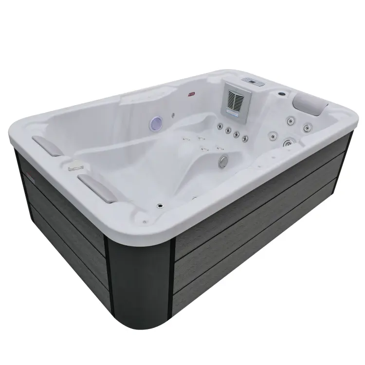 Basen ogrodowy zewnętrzny 3 osobowy JACUZZI - MODENA, ze schodkami i pokrywą biały SPA08