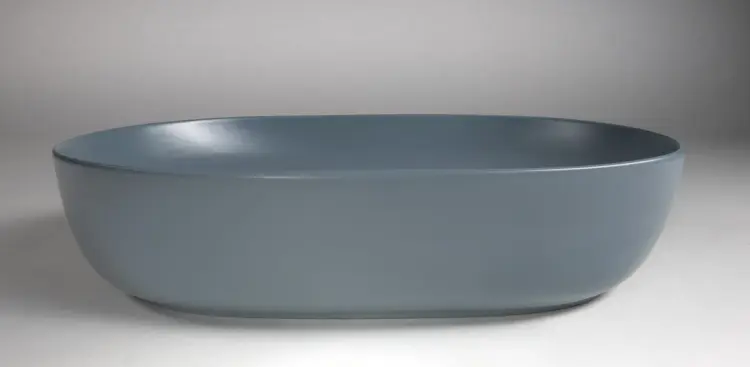 ARDEA ceramiczna umywalka nablatowa, 60,5x41,5cm, siena AR043-42 bok