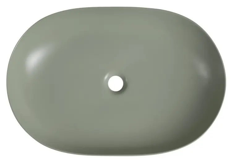 ARDEA ceramiczna umywalka nablatowa, 60,5x41,5cm, verde AR043-44 z góry