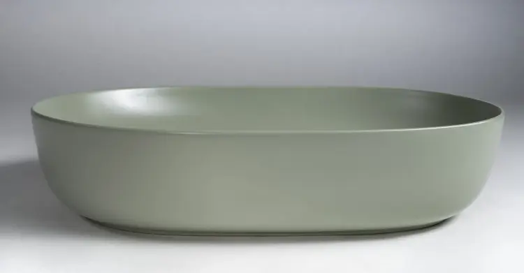 ARDEA ceramiczna umywalka nablatowa, 60,5x41,5cm, verde AR043-44 bok