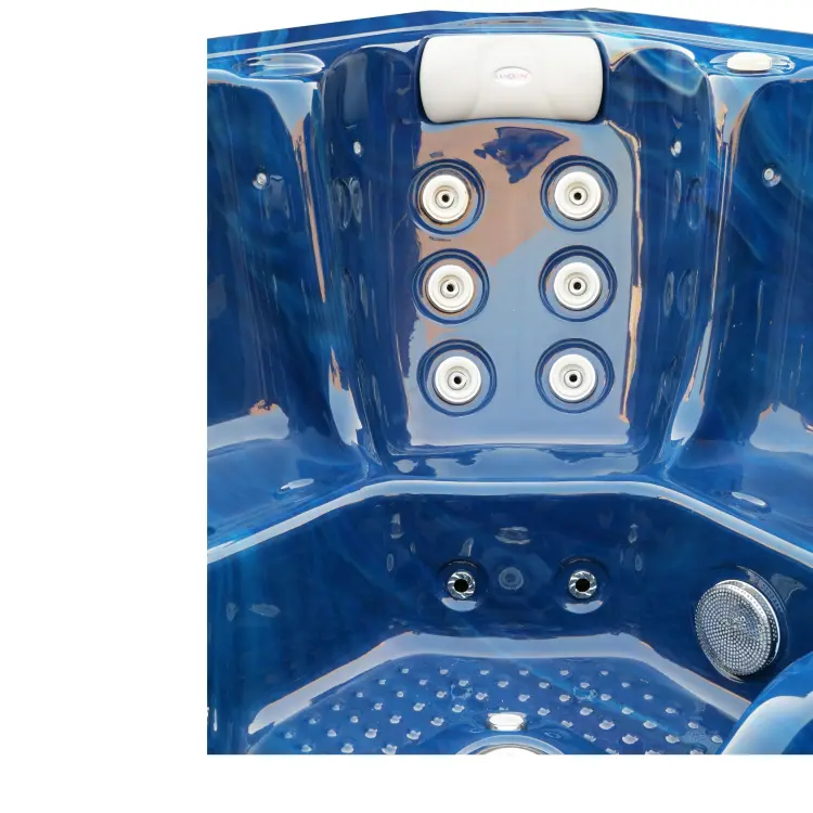 Basen ogrodowy zewnętrzny 6 osobowy SPA JACUZZI - OASIS MAXI, niebieski ze schodkami i pokrywą SPA13