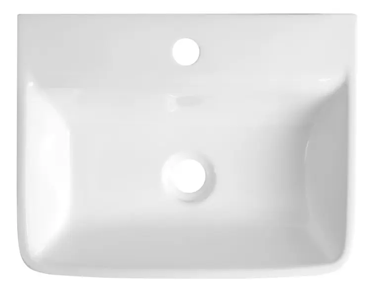 REEMA umywalka ceramiczna 45x35 cm, biały NP440 z góry