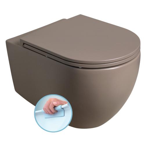 INFINITY miska WC wisząca, Rimless, 36,5x53cm, taupe 10NF02005-2H