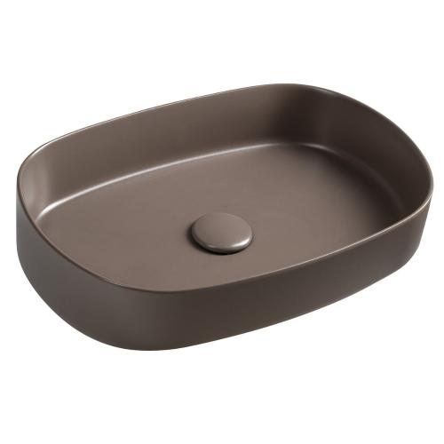 INFINITY OVAL umywalka ceramiczna nablatowa 55x36 cm, taupe 10NF65055-2H