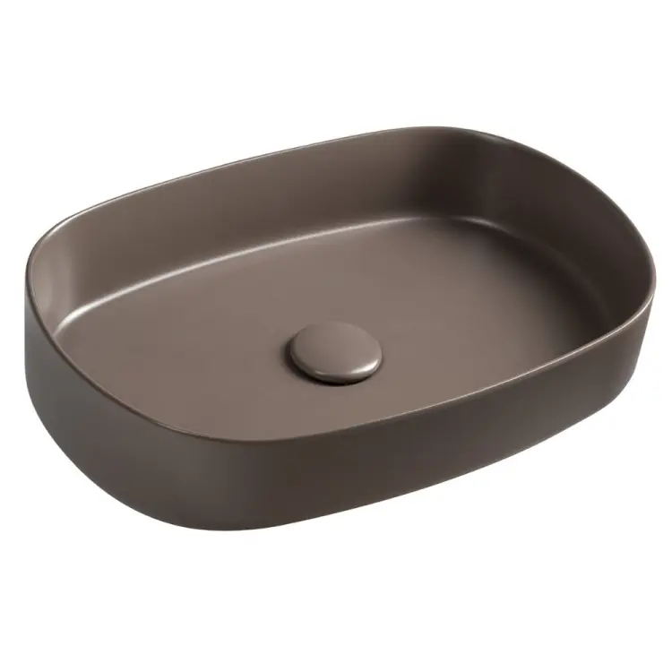 INFINITY OVAL umywalka ceramiczna nablatowa 55x36 cm, taupe 10NF65055-2H