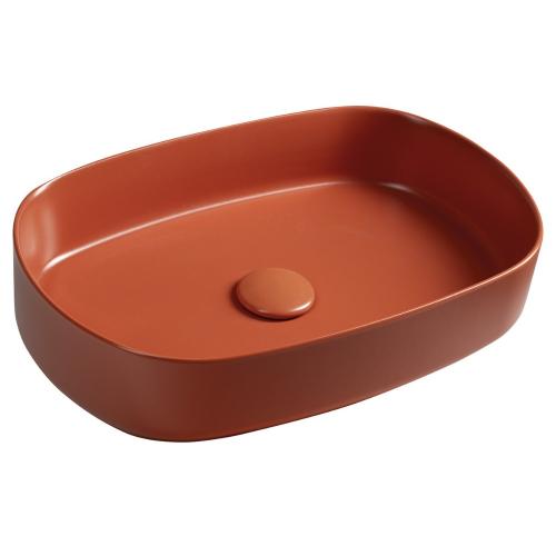 INFINITY OVAL umywalka ceramiczna nablatowa 55x36 cm, terracotta 10NF65055-2U