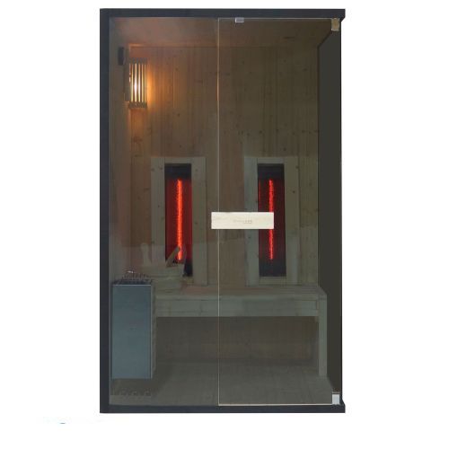 GLACIER M Sauna + Kabina Infrared dla 2 osób 120x120x200 cm FK75120 SANOTECHNIK