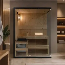 FALUN L Sauna dla 2-3 osób 150x120x200 cm FX75150 SANOTECHNIK