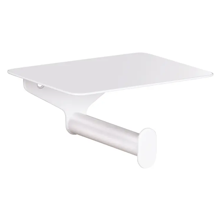 ORGANIC WHITE Wieszak na papier toaletowy z półką 167112154
