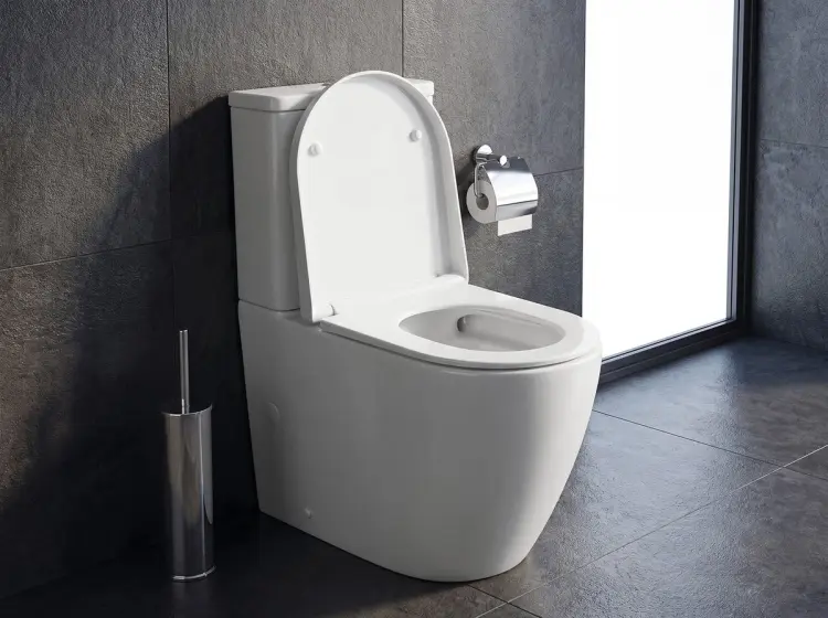 TURKU kompakt WC, Vortex Rimless, odpływ poziomy/pionowy, biały PC104V aranżacja